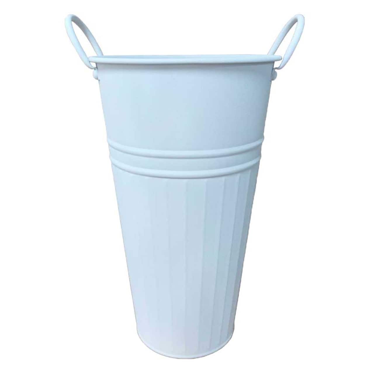 15.5" White Decorative Metal Container by Ashland®